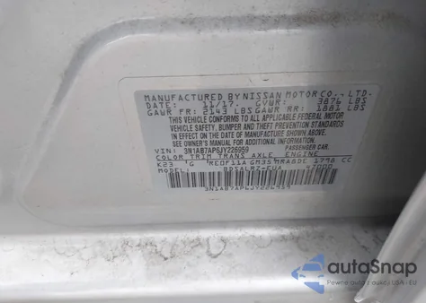 2018 Nissan Sentra Sr из США, поврежденный, VIN 3N1AB7AP6JY226959